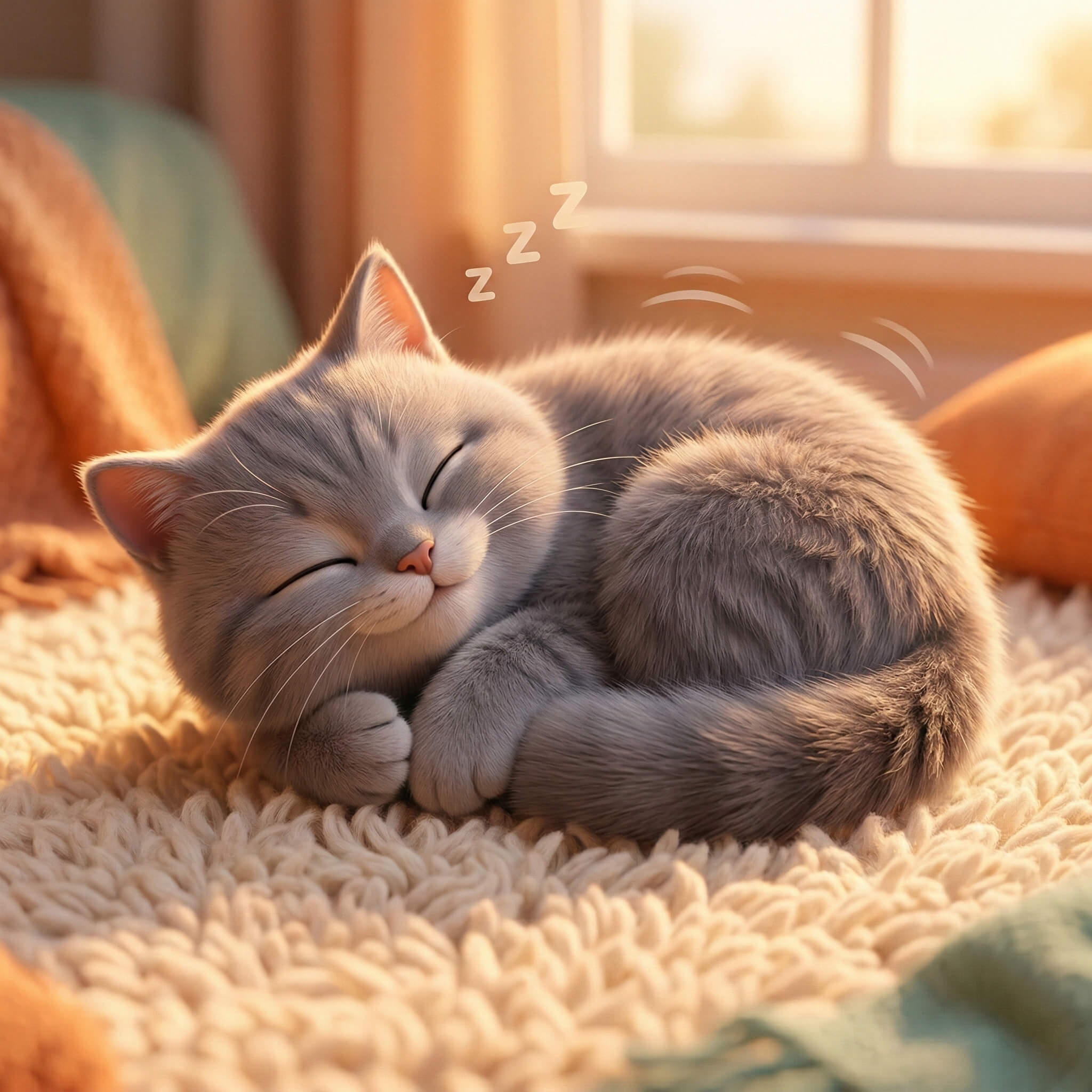 Minou schnurrt vor Freude